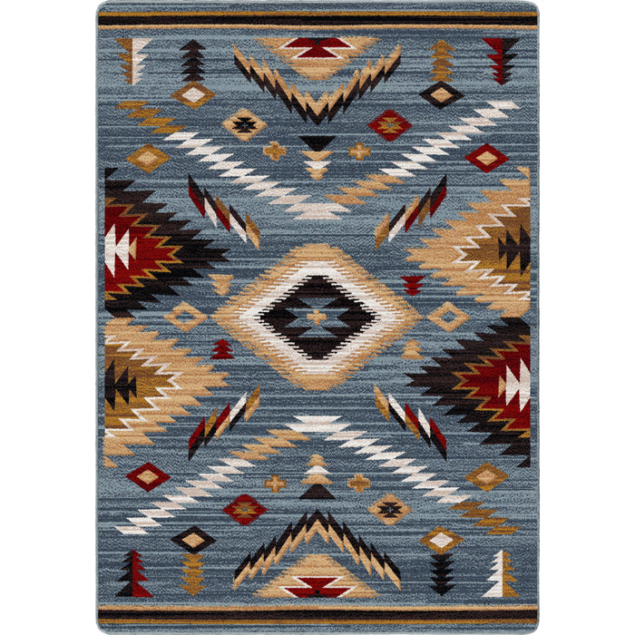 Image of an area rug, Interlaced Horizon - Gray Stone