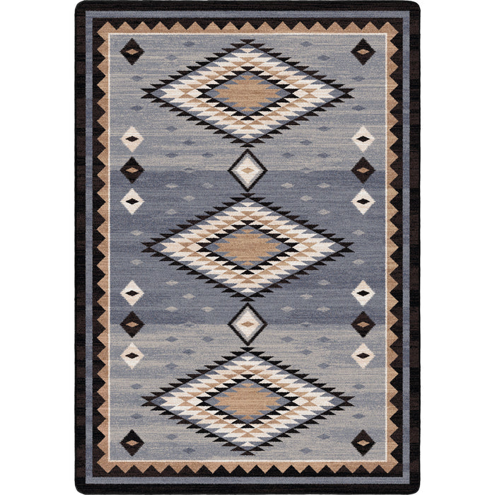 Image of an area rug, Interlaced Horizon - Gray Stone