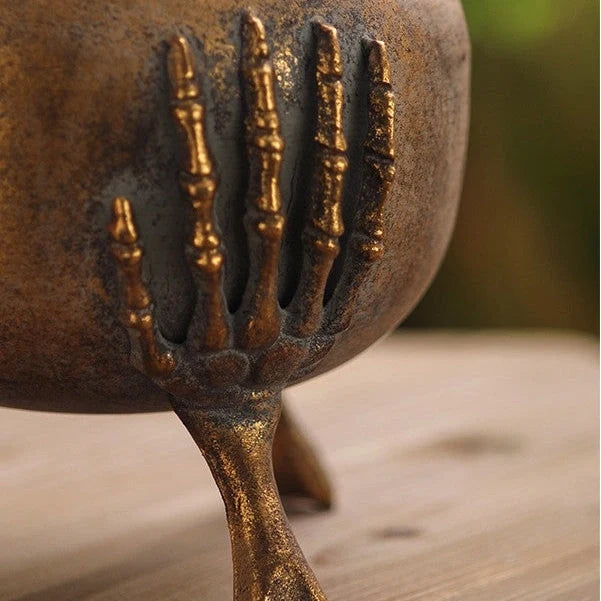 Iron Skeleton Hands Vase