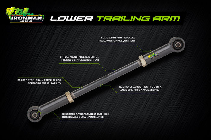 Ironman 4x4 Rear Adjustable Lower Trailing Arm For 4Runner (2003-2024)