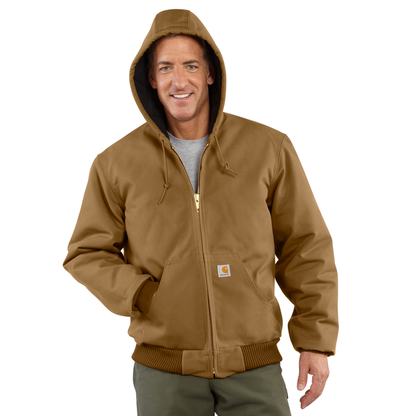 J140 Loose Fit Firm Duck Insulated Flannel-Lined Active Jac - BRN-Carhartt Brown | Carhartt 106673