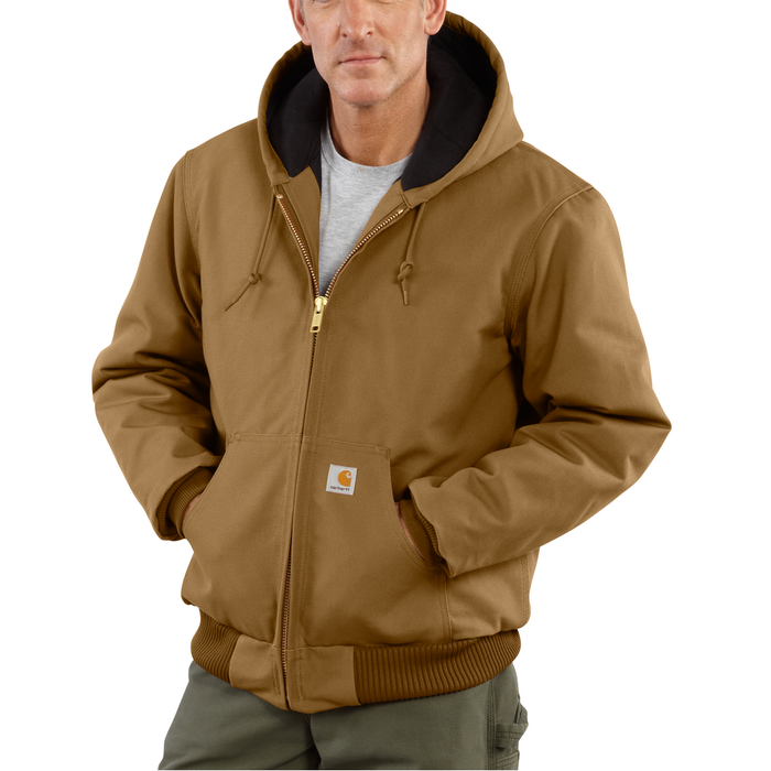 J140 Loose Fit Firm Duck Insulated Flannel-Lined Active Jac - BRN-Carhartt Brown | Carhartt 106673
