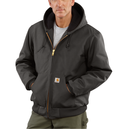 J140 Loose Fit Firm Duck Insulated Flannel-Lined Active Jac - GVL-Gravel | Carhartt 106673