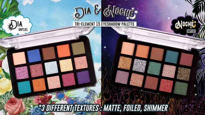 J.Cat Beauty Dia & Noche Tri-Element 15 Pigment Palette