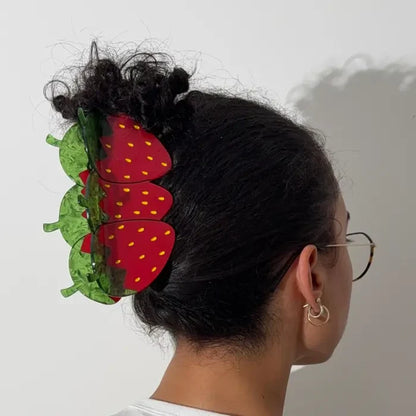 XL Strawberry Claw Clip