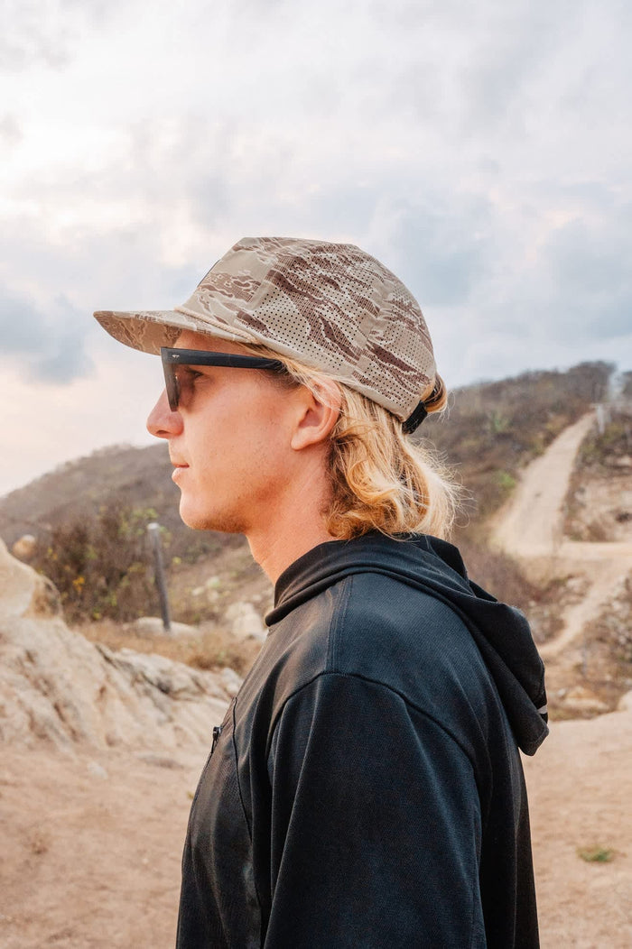 Unisex Journey Performance Snapback in the color Desert Tiger Camo - Men's Side View