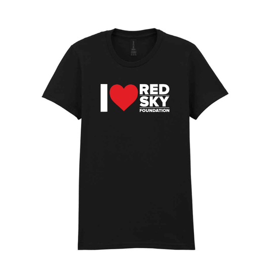 Junior I ❤️ Red Sky T-Shirt in Black