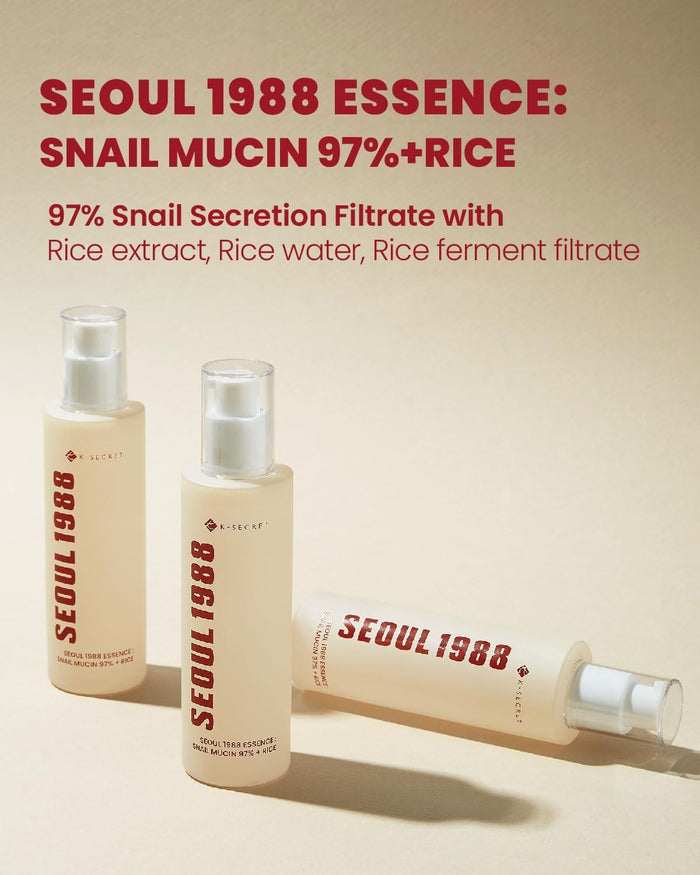 K-SECRET SEOUL 1988 Snail Mucin 97% + Rice Essence 100 mL
