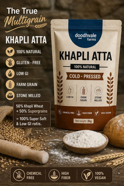 Kala Namak Rice + Khapli atta + Royal A2 Buffalo Ghee + Groundnut Oil Combo