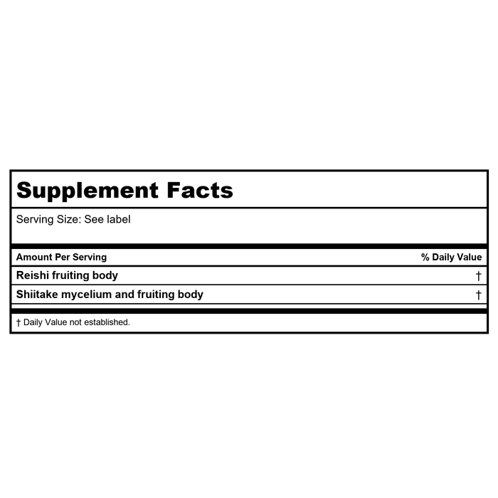 Kan Herb MycoHerb Reishi-Forte 200 Capsules - Supplement Facts panel