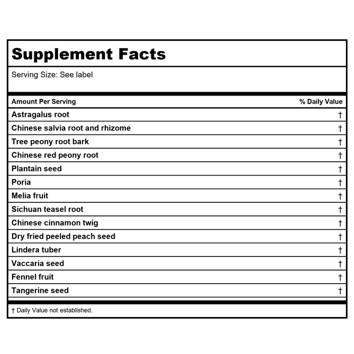 Kan Jade Man Herbals Jade Treasure Clear 1 Ounce - Supplement Facts panel