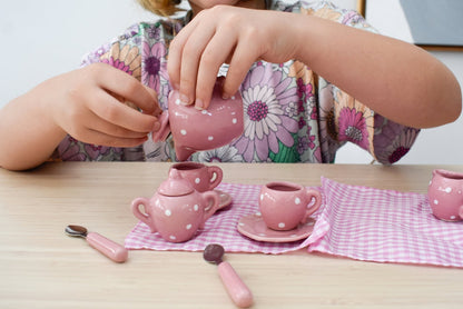 Kaper Kidz Pink Dot Porcelain Tea Set