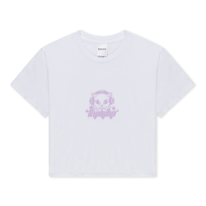 RIPNDIP Kawaii Nerm Cropped Baby Tee (White)