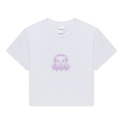 RIPNDIP Kawaii Nerm Cropped Baby Tee (White)