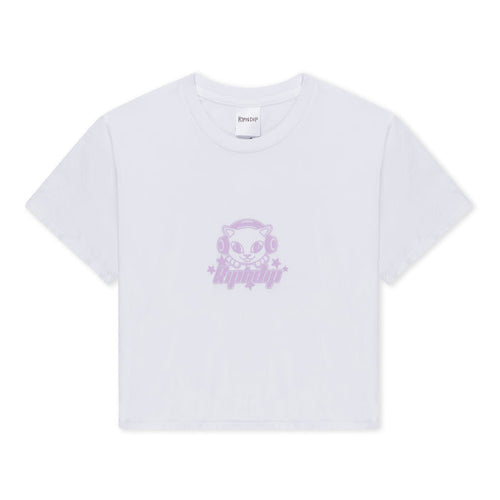 RIPNDIP Kawaii Nerm Cropped Baby Tee (White)