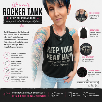 Keep Your Head High and Your Middle Finger Higher | Rocker Tank