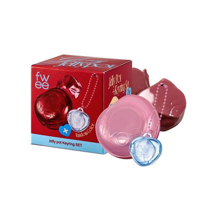 KEYRING LIP&CHEEK GLOWY JELLY POT JS01 ROSY GLAZE - Blush 2 In 1 Cu Breloc Pentru Retusuri - skinseen.ro