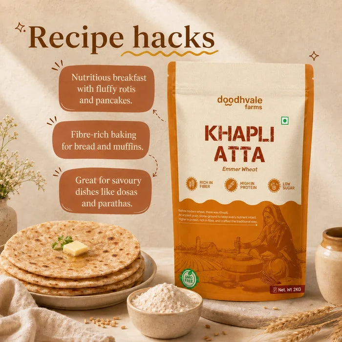 Khapli Atta – Cold Pressed | 5kg .