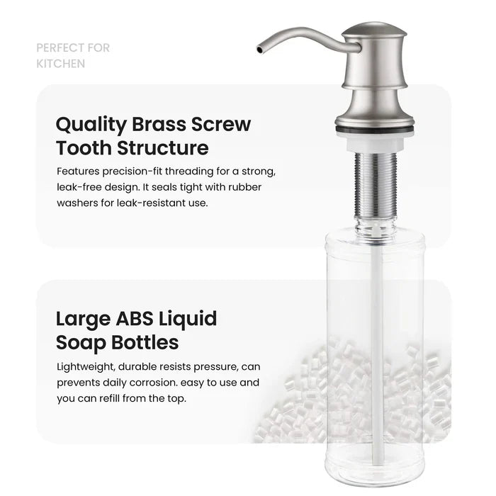 Kitchen Lead Free Solid Brass Construction Soap Dispenser - SD-101