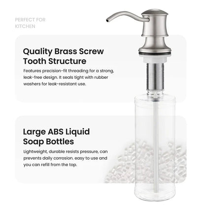 Kitchen Lead Free Solid Brass Construction Soap Dispenser - SD-101