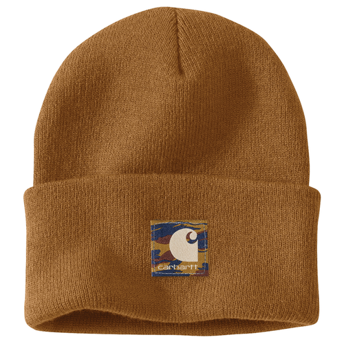 Knit Camo Patch Beanie - BRN-Carhartt Brown | Carhartt 106336