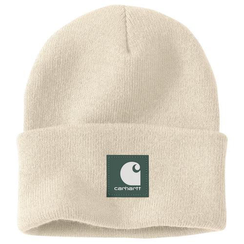 Knit Rubber Patch Beanie - A16-Oat Milk | Carhartt 106920