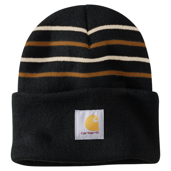 Knit Stripe Beanie - BLK-Black | Carhartt 106338