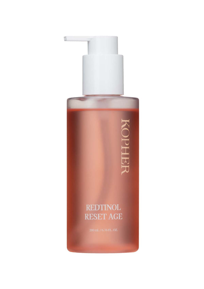 Kophier Red廷ol Reset Age skincare bottle with pump on a white background