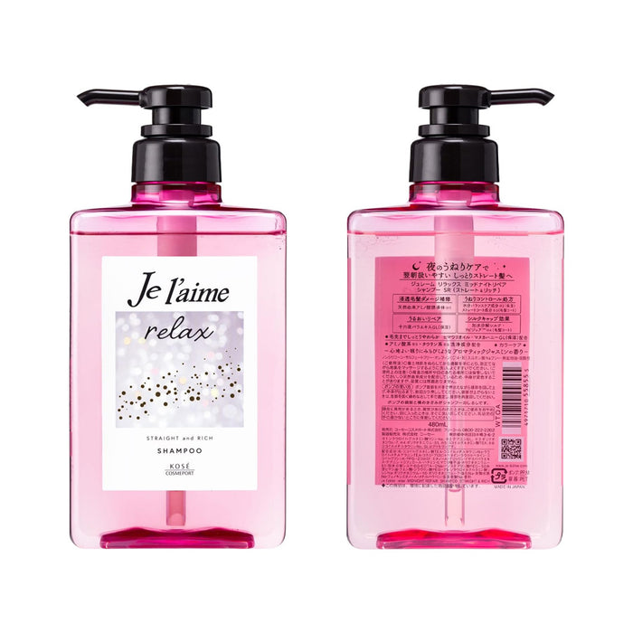 KOSÉ Je l'aime Relax Midnight Repair Shampoo Straight & Rich 480 ml