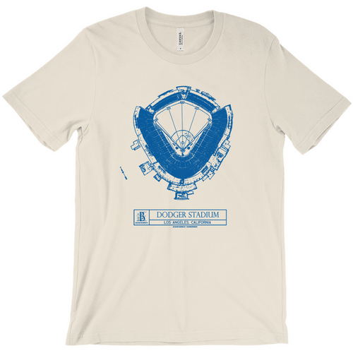 LA Dodgers - Dodger Stadium (White) Team Colors T-shirt