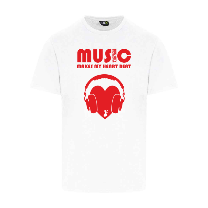 Lady fit Music t-shirt in White