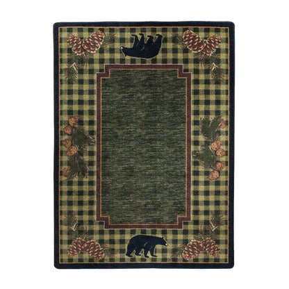 Image of an area rug, Lakeside Bear - Green