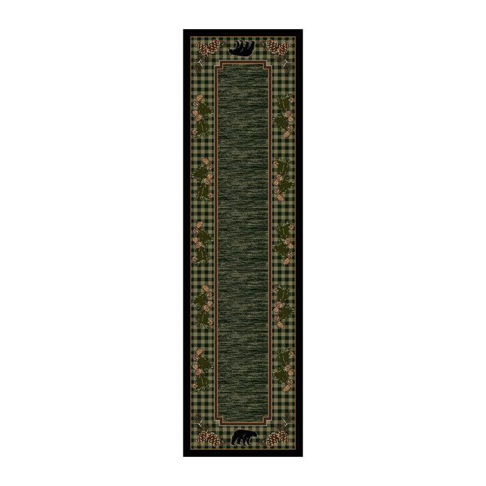 Image of an area rug, Lakeside Bear - Green