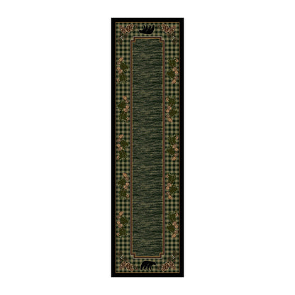 Image of an area rug, Lakeside Bear - Green