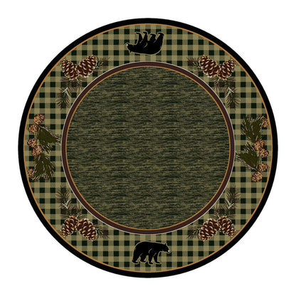 Image of an area rug, Lakeside Bear - Green