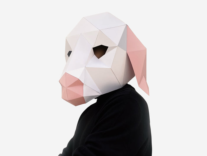 Lamb Mask <br> DIY Paper Mask Template