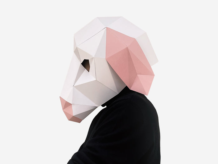 Lamb Mask <br> DIY Paper Mask Template