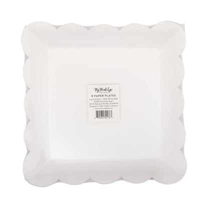 Large Pink Bows Paper Plate Set