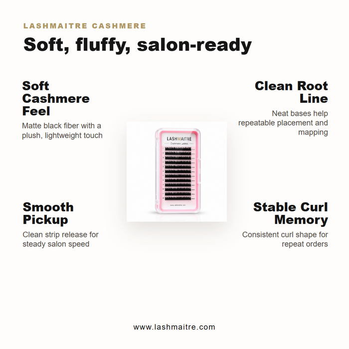0.03mm Cashmere Volume Lash Extension Trays cashmere lash product benefits