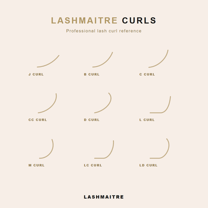LASHMAITRE Premium Classic Individual Lash Extensions 0.15mm complete curl guide