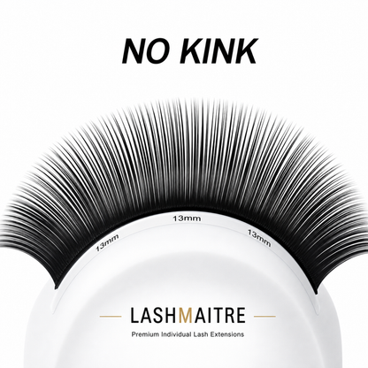 LASHMAITRE Premium Classic Individual Lash Extensions 0.20mm no kink lash curve detail
