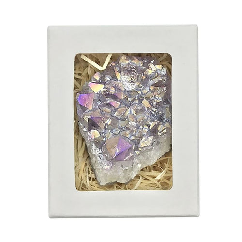 Aqua Aura Amythest Geode
