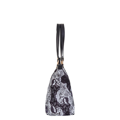 Women's monochrome tote shoulder bag for work, travel, and daily use-side image