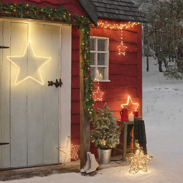 LED Hanging Star Christmas Decoration Trio