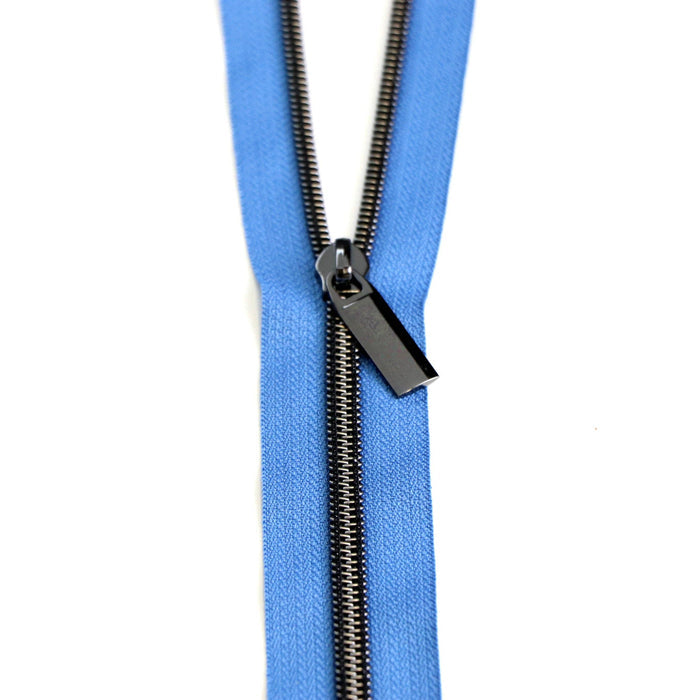 Limited Edition: Blue Jean #5 Nylon Coil Zippers: 3 Yards with 9 Pulls