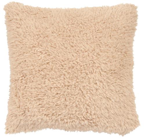 Llama Sand Faux Fur Euro Sham - 26"x26"