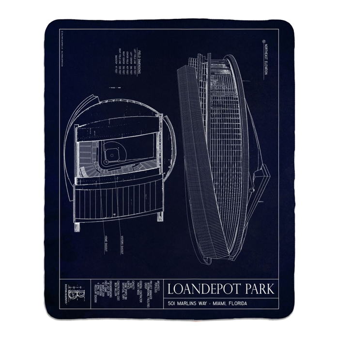 LoanDepot Park Fleece Sherpa Blankets