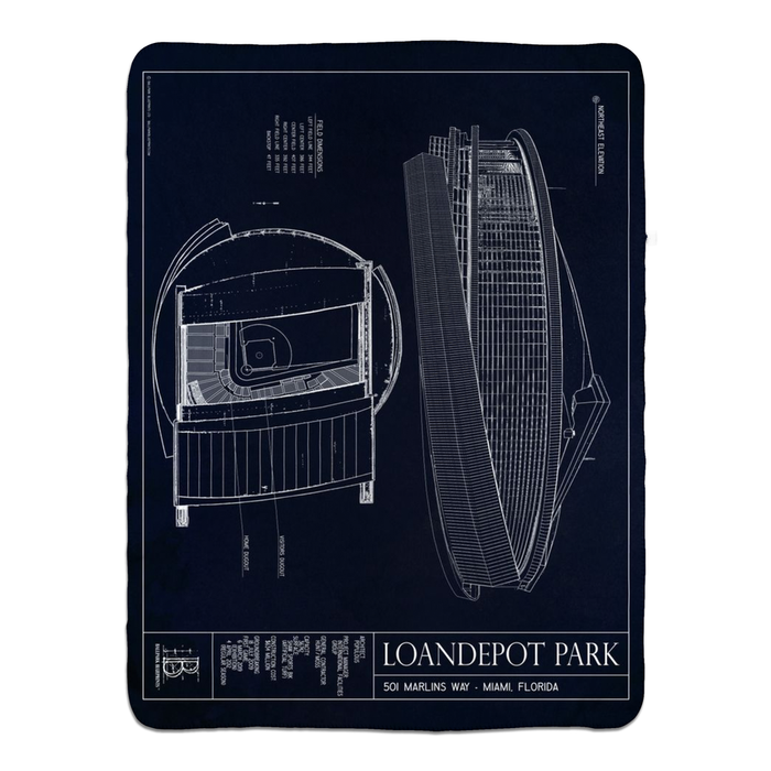 LoanDepot Park Fleece Sherpa Blankets