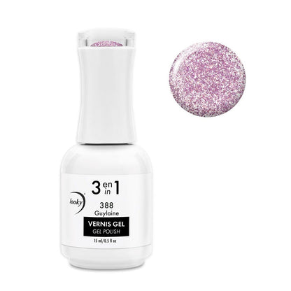 Looky Vernis Gel 3 en 1 #388 Guylaine (Collection Sparkle) (EXCLUSIVITÉ WEB)