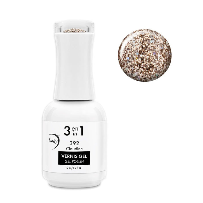 Looky Vernis Gel 3 en 1 #392 Claudine (Collection Sparkle) (EXCLUSIVITÉ WEB)